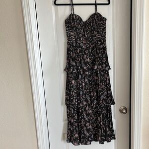 Lulu’s Floral Black Dress